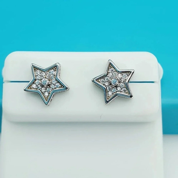 925 Sterling Silver CZ Beautiful Earrings for Women, 1USPAR4207 - Picture 1 of 11